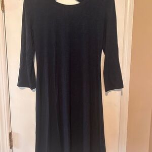 Market & Spruce Elegant Navy 3/4 Sleeve Dress